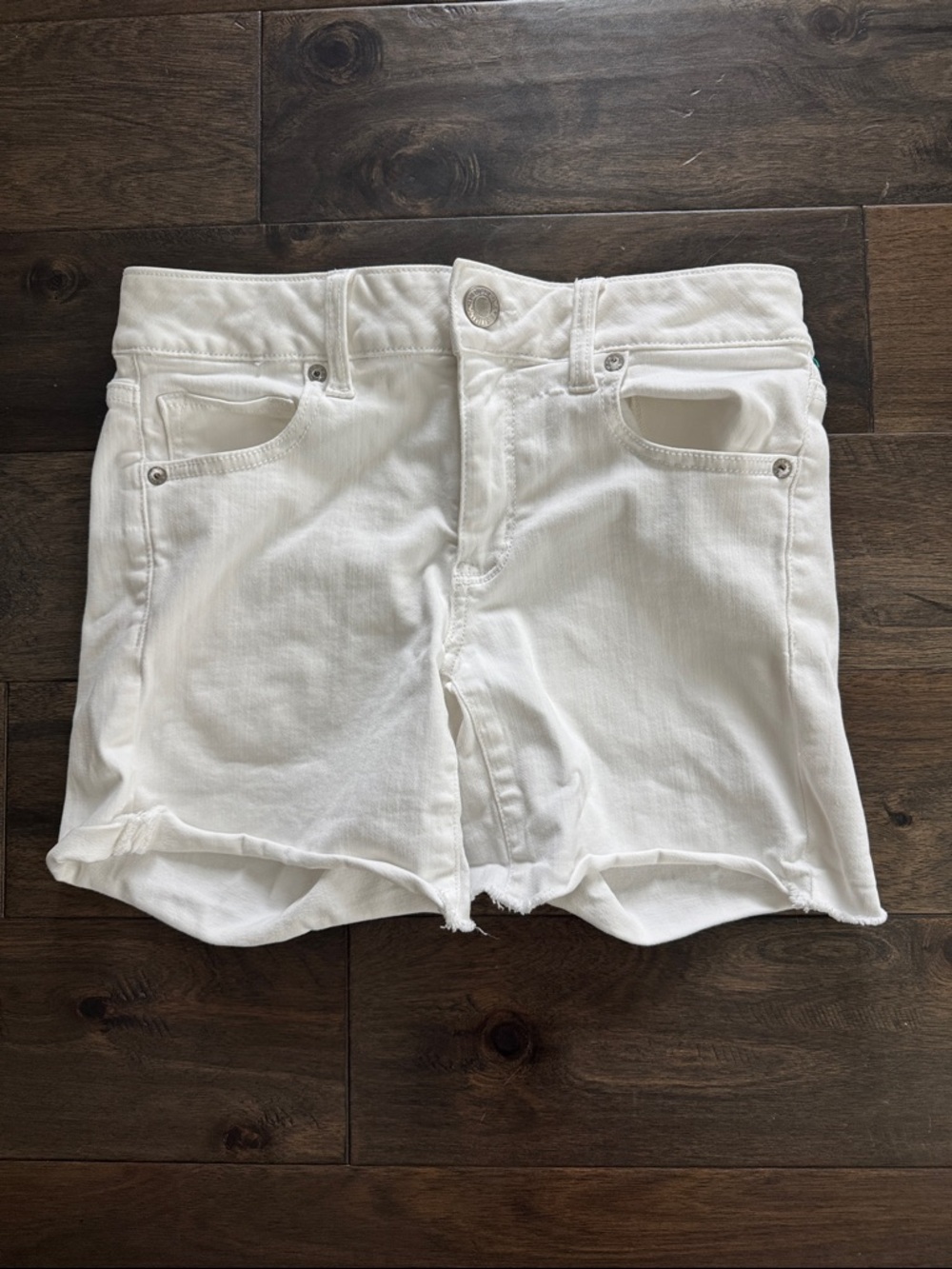 American Eagle Outfitters White Denim Cutoff Jean Shorts